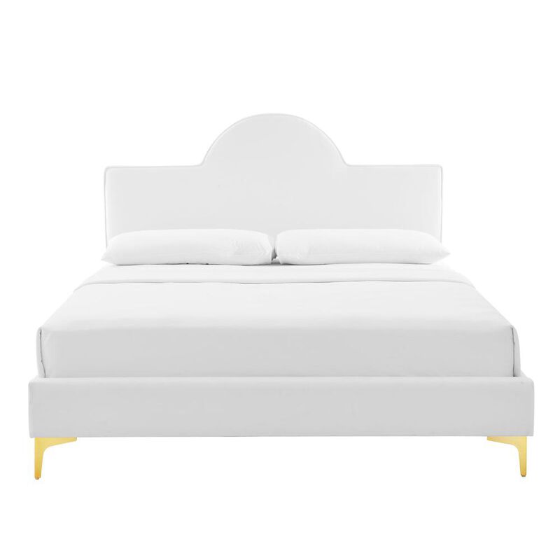 Sunny Performance Velvet King Bed - White MOD-7029-WHI image number 3