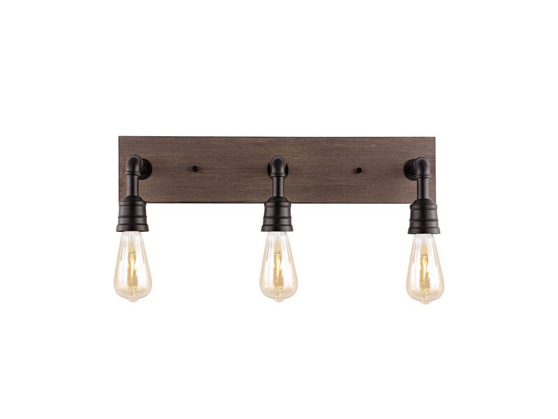 Corbett 3-Light Rustic Farmhouse Iron LED Vanity