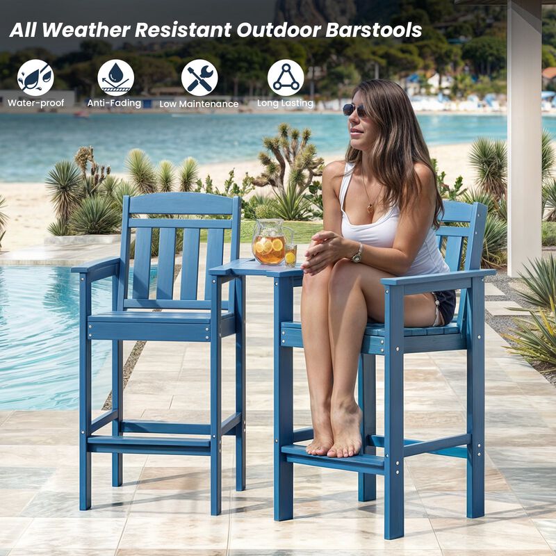 Hivvago Patio Bar Height Adirondack Chairs Set of 2 image number 7