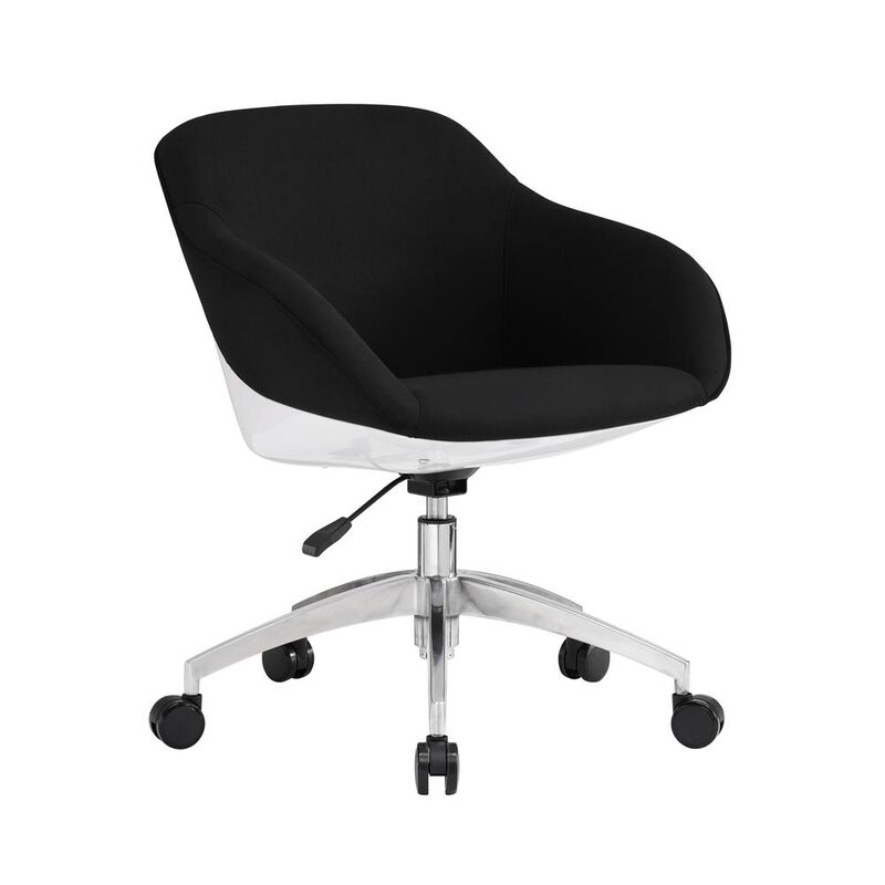 Techni Mobili Home Office Upholstered  Task Chair, Black