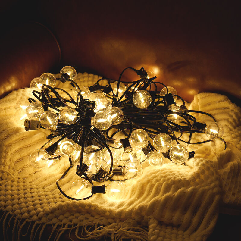 50-Light 98 ft. Outdoor Plug-in Integrated LED Edison String Light image number 9