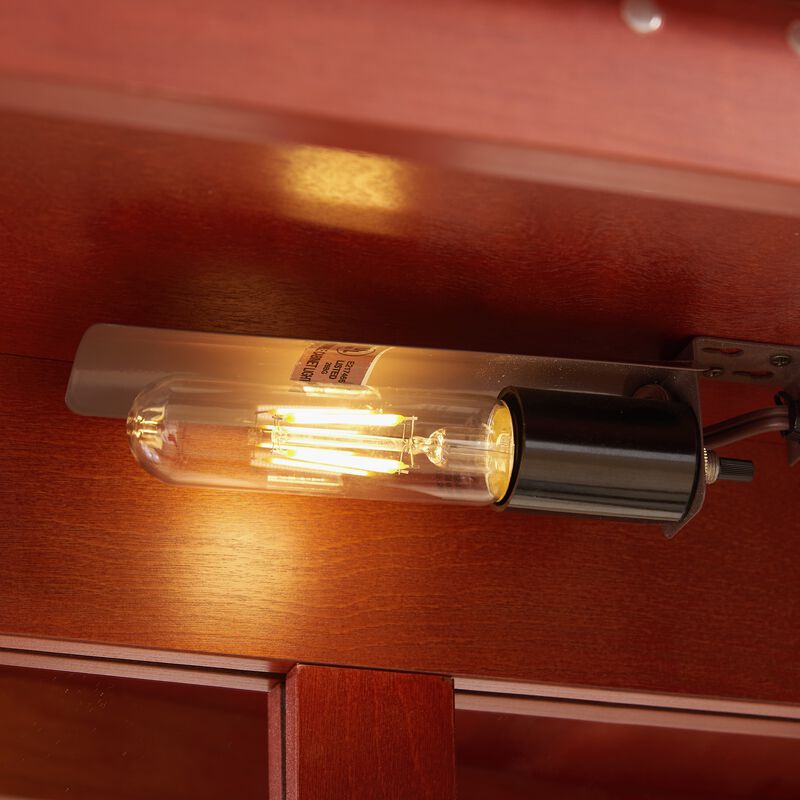 Cistu Lighted Glass Curio Display Cabinet image number 4