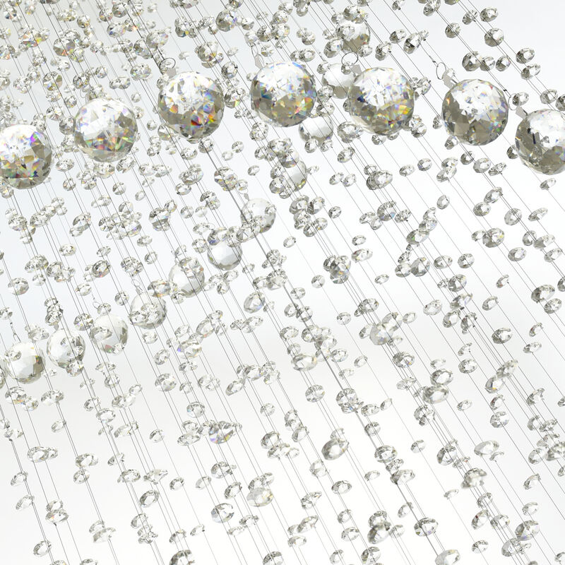 Spiral 12 Light Flush Mount With Chrome Finish