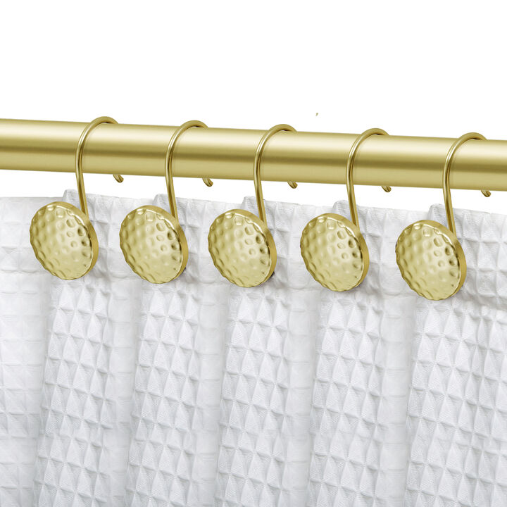 Utopia Alley Rust-Resistant Metal Shower Curtain Hooks, Shower Hooks Hangers for Bathroom, Kitchen Utensils, Curtains, Clothing, Towels etc - Set of 12