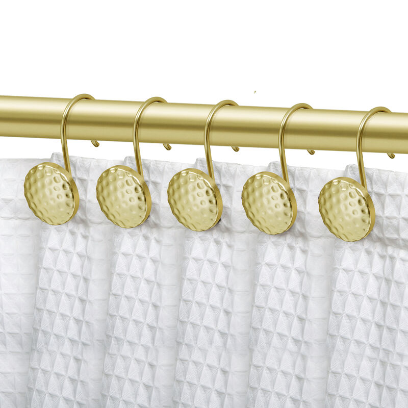 Metal Shower Curtain Hooks, Set of 12 image number 1