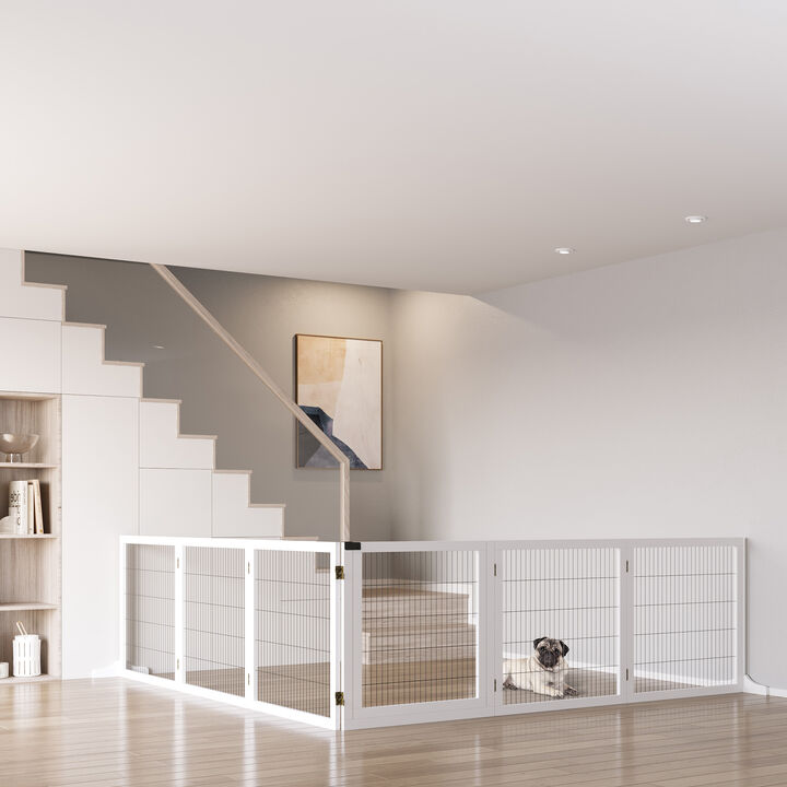 Streamdale Freestanding 6-Panel Wooden Dog Gate
