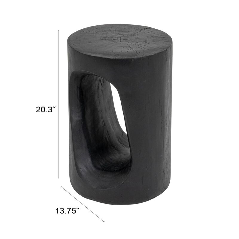 Magnesium Oxide Indoor Outdoor Accent Table, Black image number 2