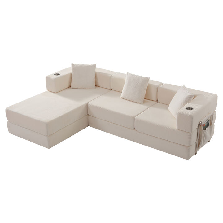 Mernri 108'' Modular Sectional Sleeper Sofa