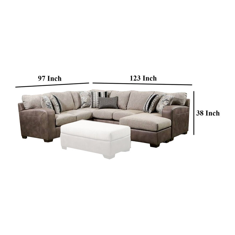 Lila Sectional Sofa Microfiber image number 4