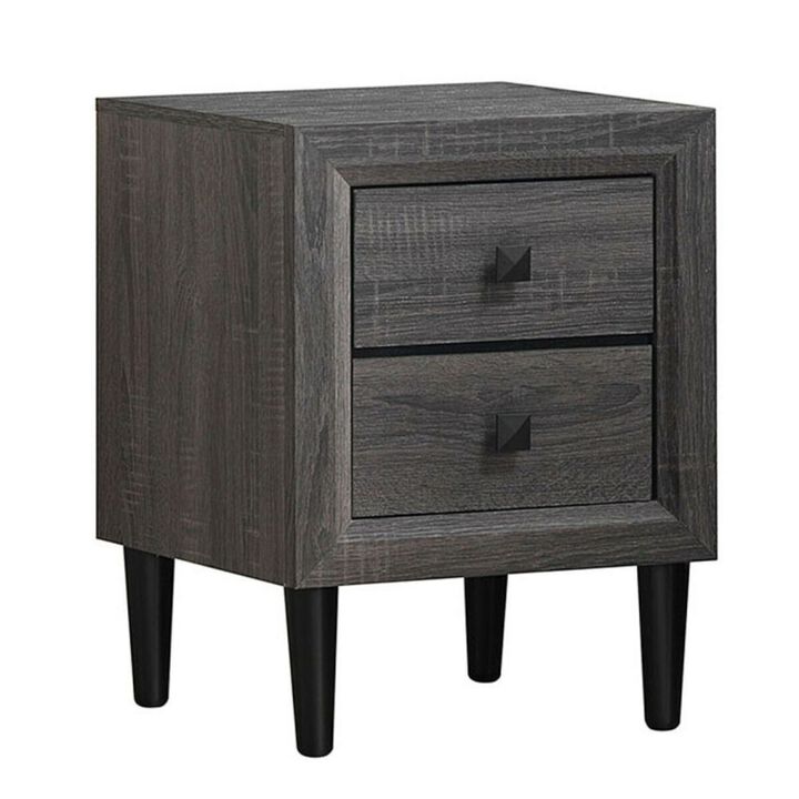 Hivago Multipurpose Retro Bedside Nightstand with 2 Drawers