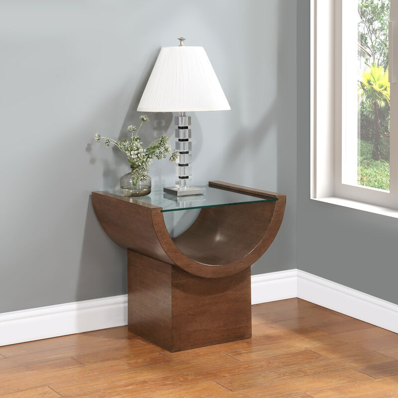 Meridian Furniture Beverwil Brown End Table image number 1