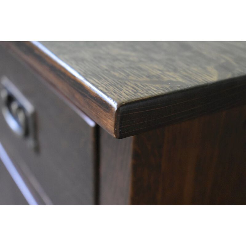 Crafters and Weavers Mission Quarter Sawn Oak 1 Door, 1 Drawer Nightstand - Walnut (AW)