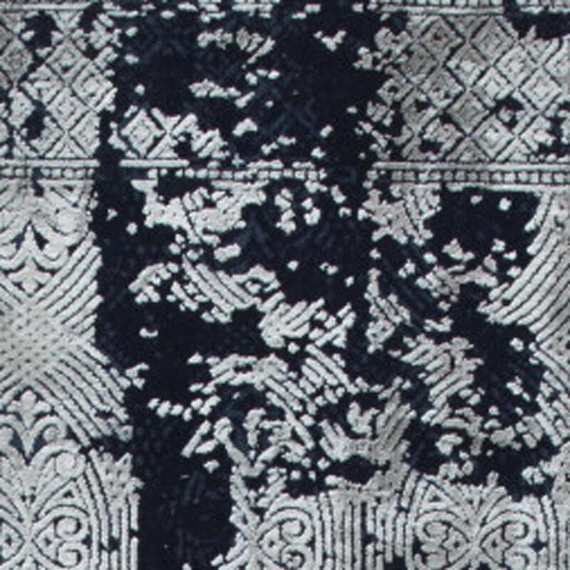 HomeRoots Abstract Distressed Area Rug With Fringe image number 2