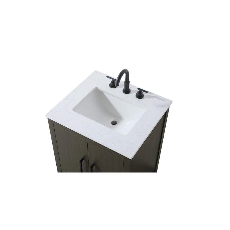 Elegant Kitchen and Bath 24 Inch Single Bathroom Vanity In Mocha Brown