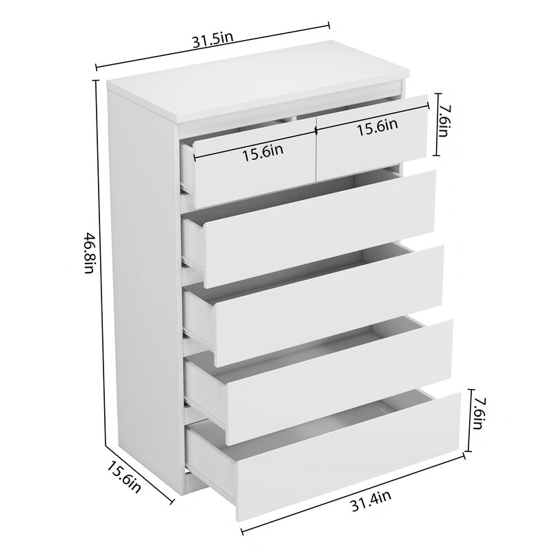 Glalob 2+4 Drawer Dresser image number 3