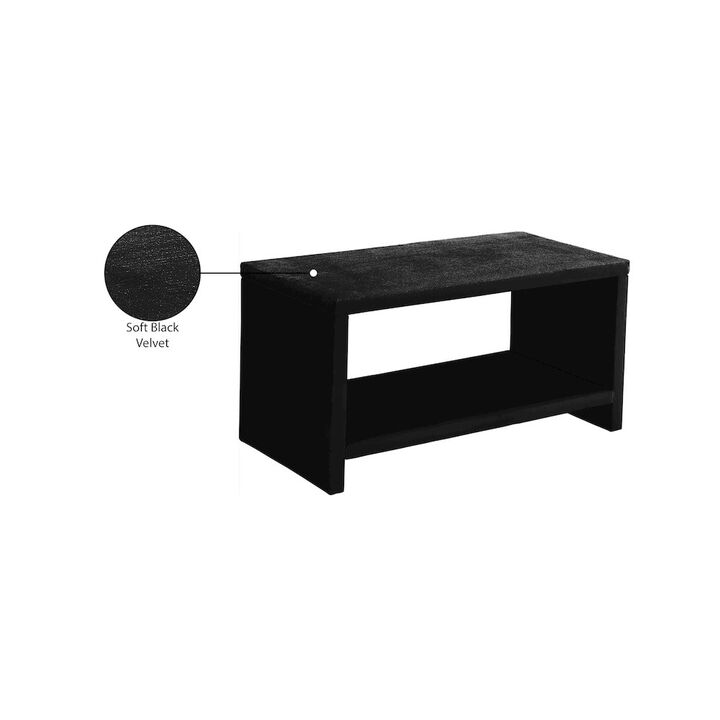 Meridian Furniture Cleo Black Velvet Night Stand