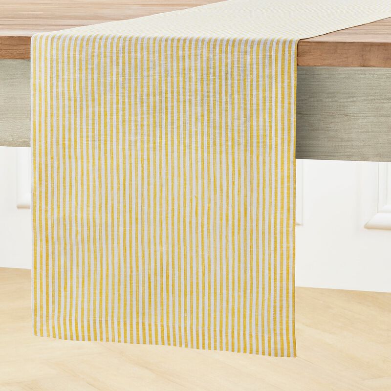Christmas Linen Table Runner - Narrow Stripe, Solino Home