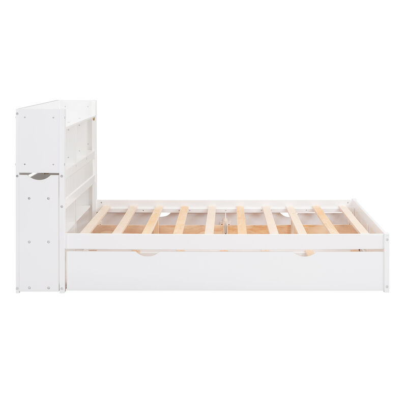 Merax Platform Bed with Trundle and 2 Drawers