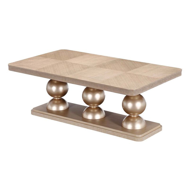 Michael Amini West Kensington Rectangular Dining Table - Sea Salt Caramel image number 7