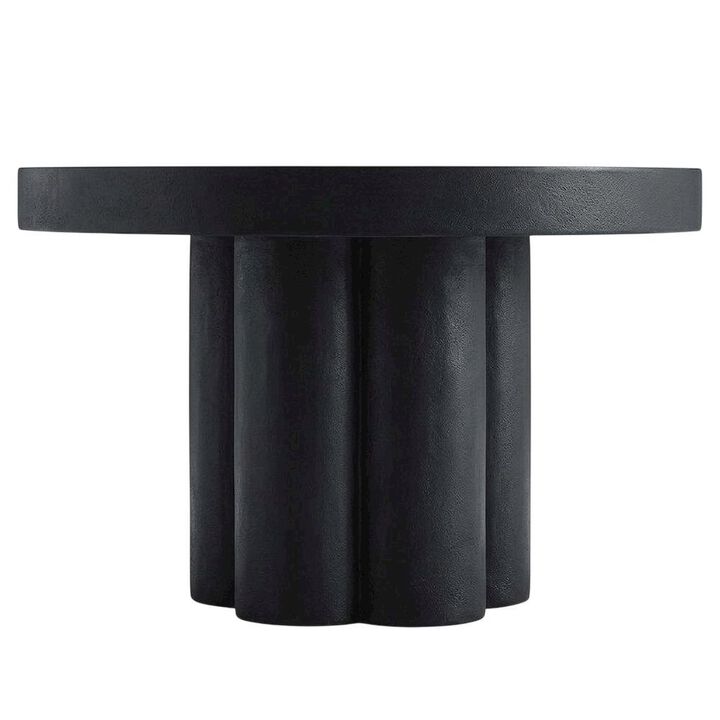 Concrete Coffee Table with Durable Round Top and Modern Design