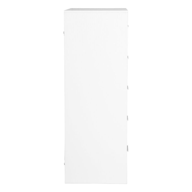 5-Drawer Dresser with Large Fabric Drawers, White