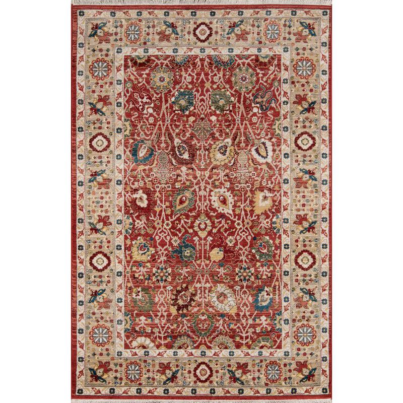 Momeni Traditional Rectangle Area Rug, Red, 2' X 3'