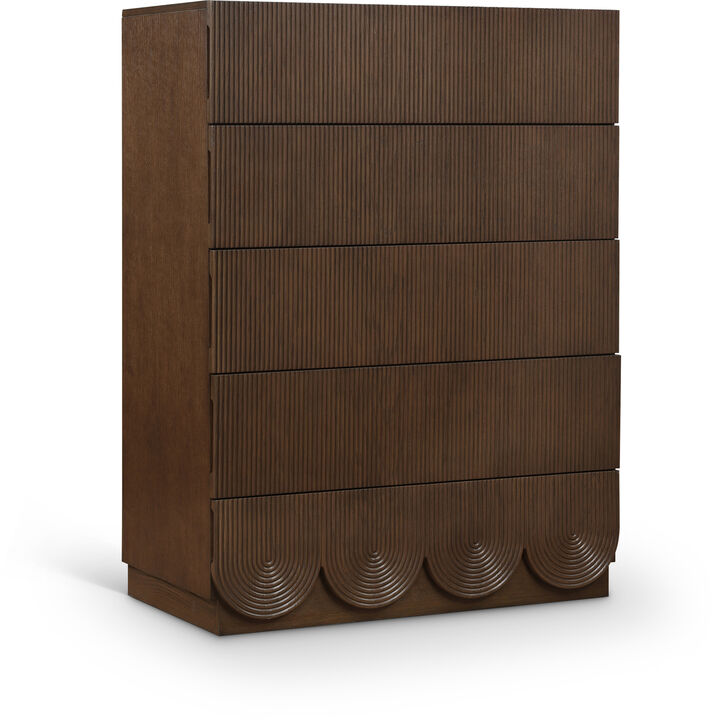 Meridian Furniture Scallop Brown Chest