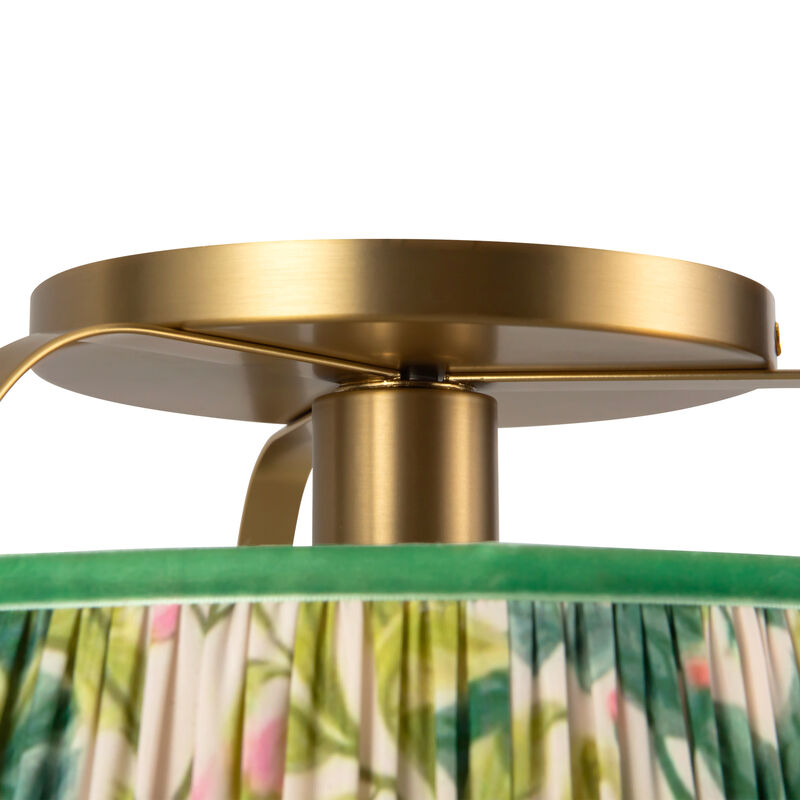 Scout 13 in Semi Flush Mount with Patterned Pleated Shade image number 4