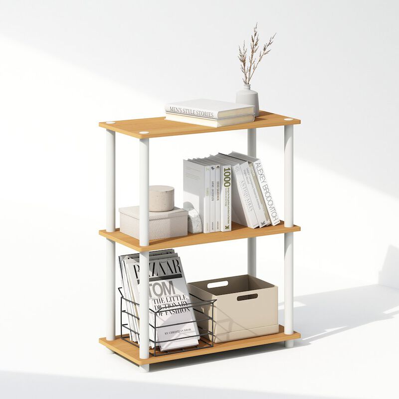 Turn-N-Tube 3-Tier Multipurpose Compact Display Rack, Shelving Unit, Bookcase