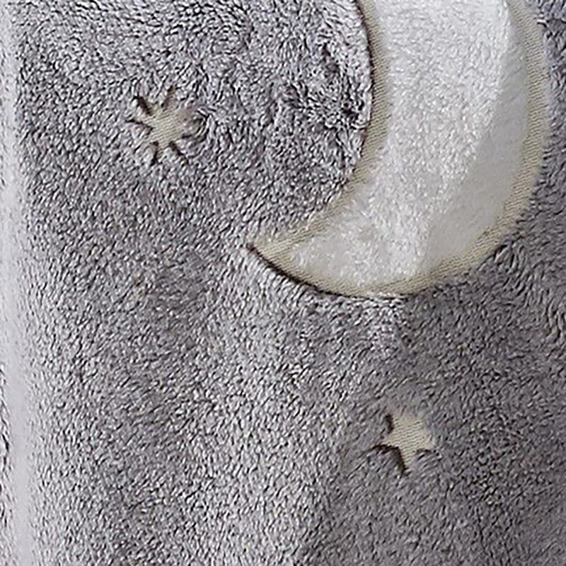 Star Moon Micro Plush All Season Throw Blanket 50" X 60" Gray by Plazatex