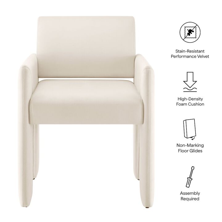 Daven Stain-Resistant Performance Velvet Dining Armchair