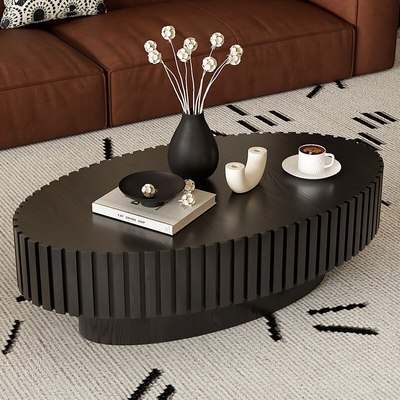 Publug Olive-Shaped Wooden  Coffee Table image number 1