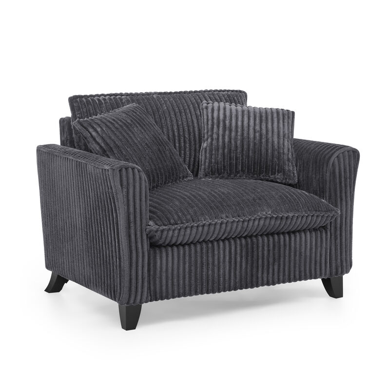 Merax Tufted Lazy Sofa Chair - Single-Seat Ergonomic Accent Chair image number 0
