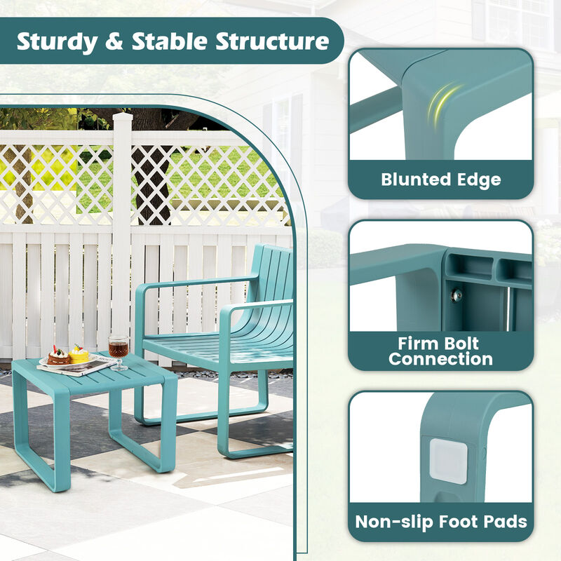 Set of 2 Outdoor Side Tables &ndash; Classic Adirondack Style, All-Weather Build