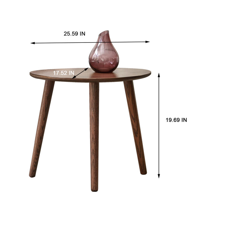 Center Table Low Table 100% Solid Oak Wood Top Plate Desk Pebble Shaped Natural Wooden Coffee Table Width 50 x Depth 44.5 x Height 65 cm Desk Work from Home Easy to Assemble