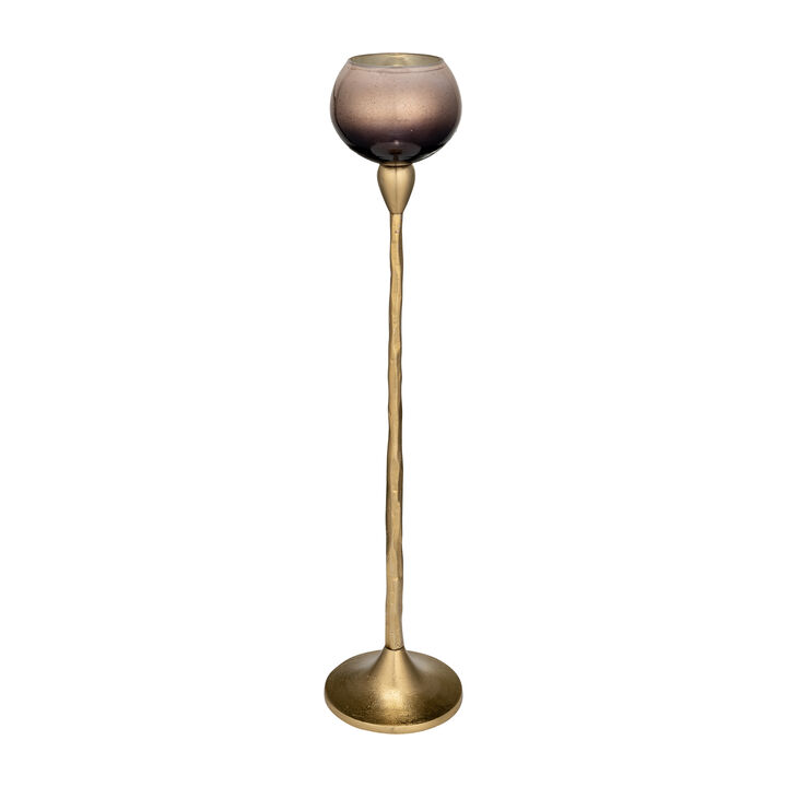 Glass 24"H Tealight Holder