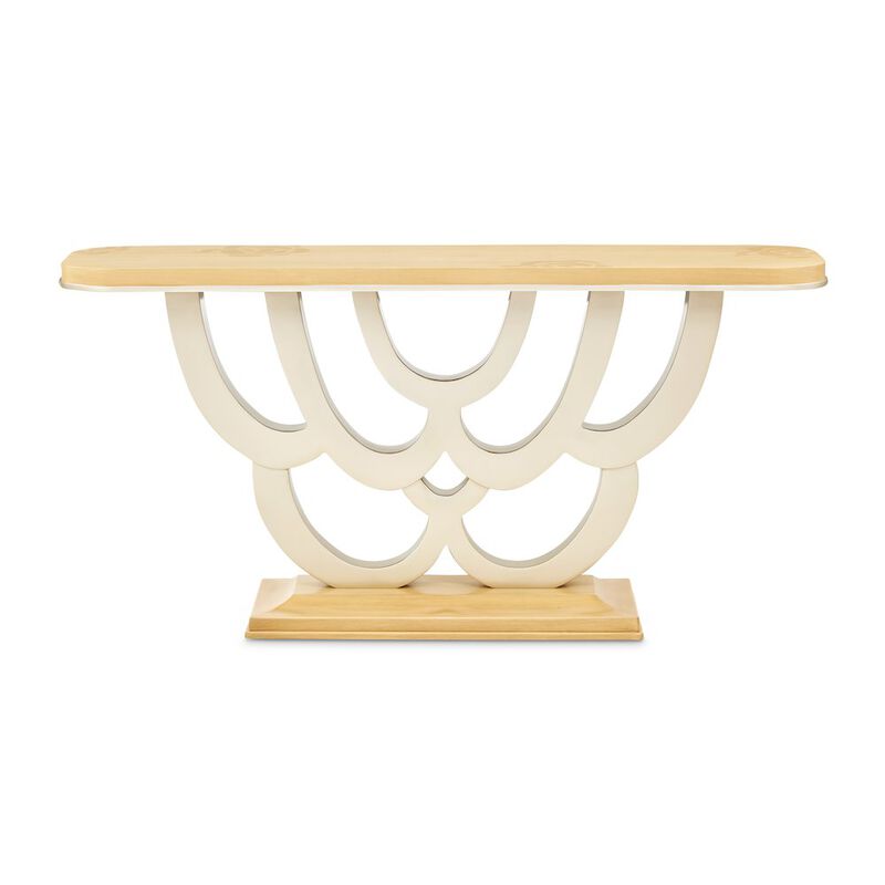 Michael Amini Camellia Field Console Table - Caramel image number 0