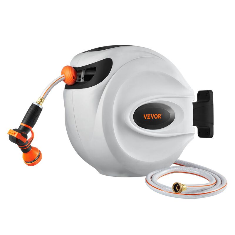 Solgro 65'x5/8" 180&deg; Swivel Wall-Mounted Retractable Hose Reel image number 6