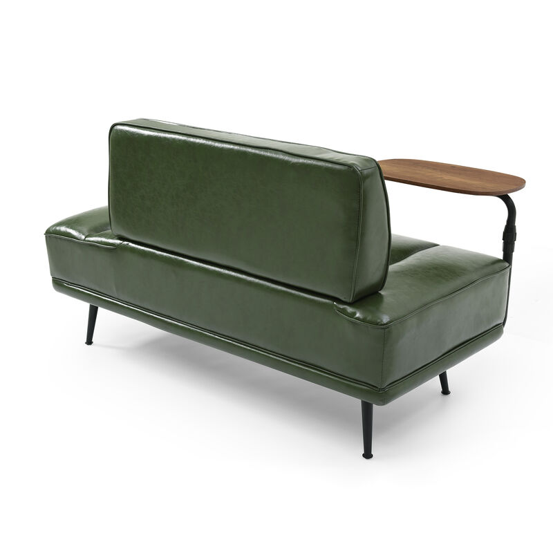 Cabdux Modern loveseat With side table image number 2