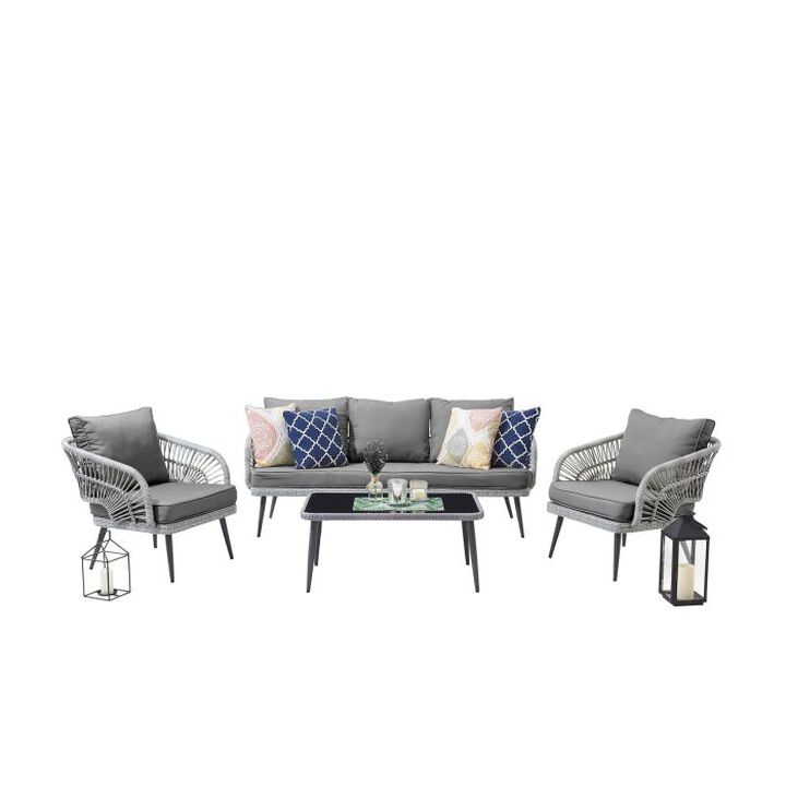 Riviera Gray Sofa Patio Set