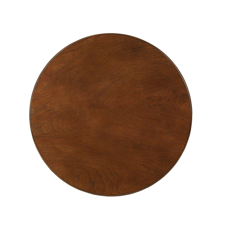 GOODSILO Elegant Round Leg Accent Table with Open Storage Shelf and Wooden Cabriole Leg Design image number 8