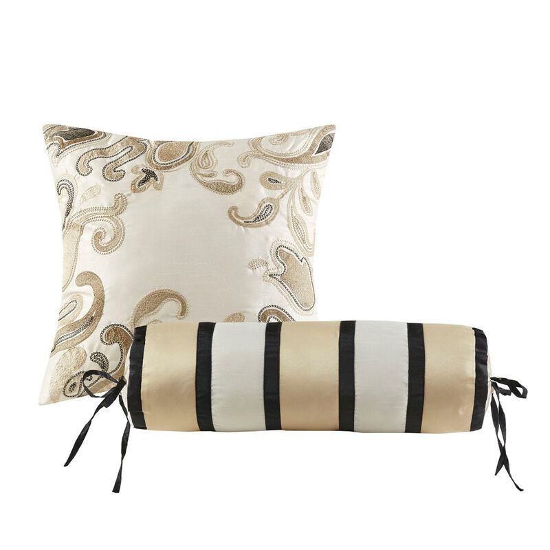 Gracie Mills Thornton 5-Piece Reversible Jacquard Bedspread Set with Throw Pillows image number 3