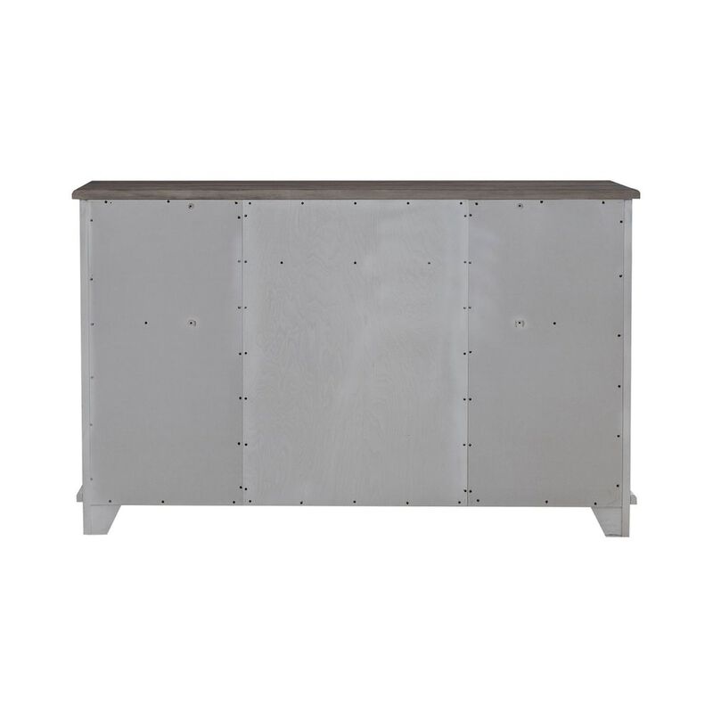 Liberty Furniture River Place 2 Door 9 Drawer Bedroom Dresser Cottage - Riverstone White & Tobacco image number 4