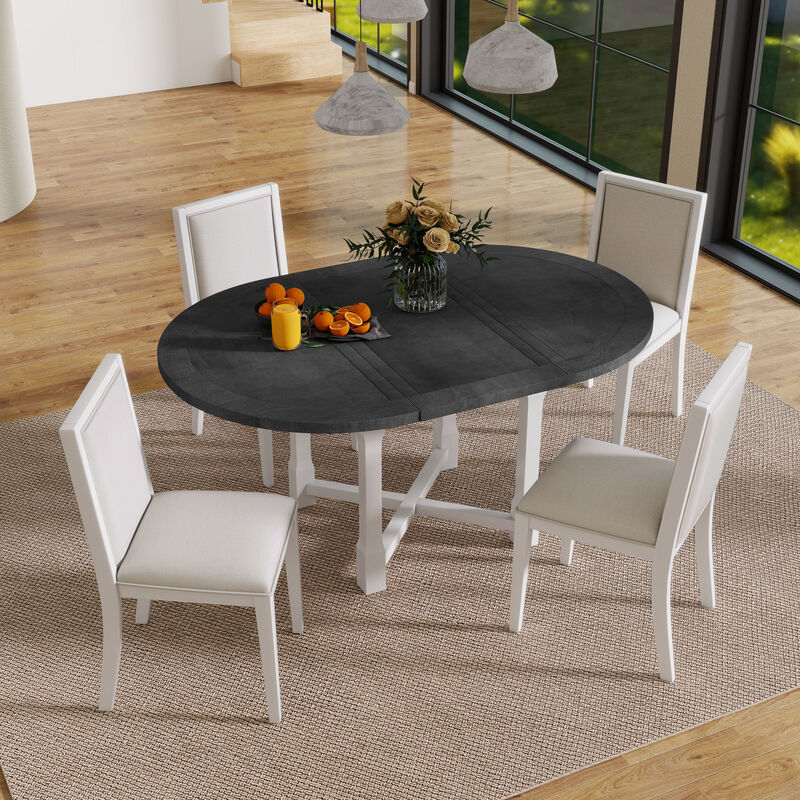 Merax  7-Piece Retro Dining Table Set for 6