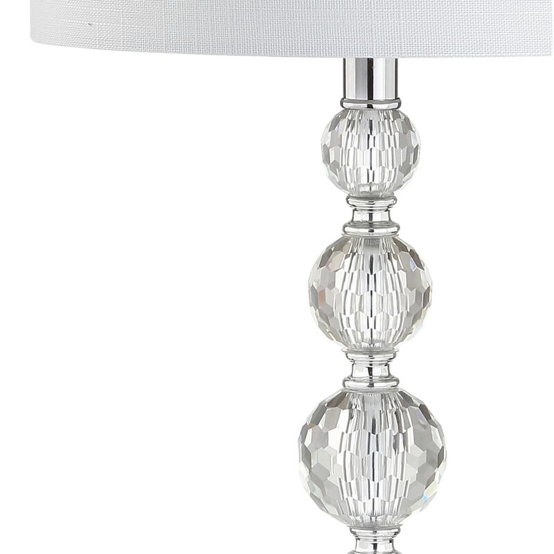 Nala 28.5" Crystal LED Table Lamp, Clear/Chrome (Set of 2)