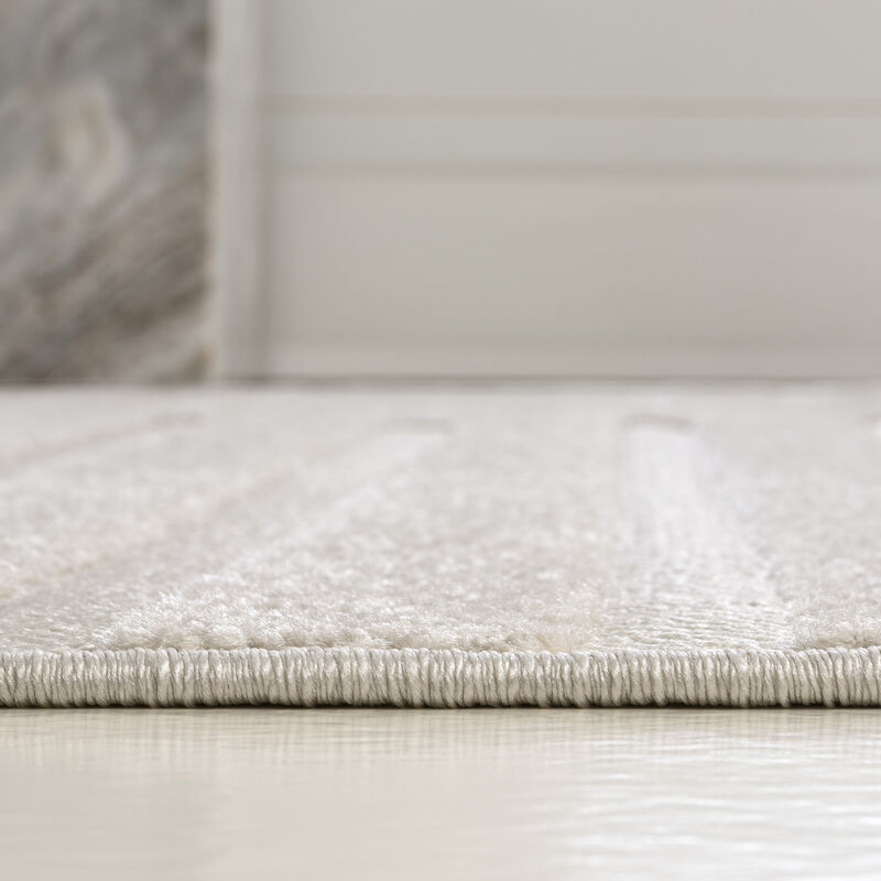 Anders MidCentury Modern Arch Stripe Two-Tone High-Low Indoor Area Rug