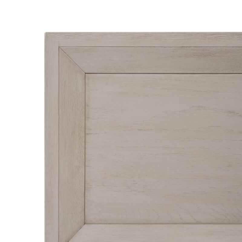 Kaira King Bed with Metal Accents, Natural Oak Brown Solid Rubberwood - Benzara