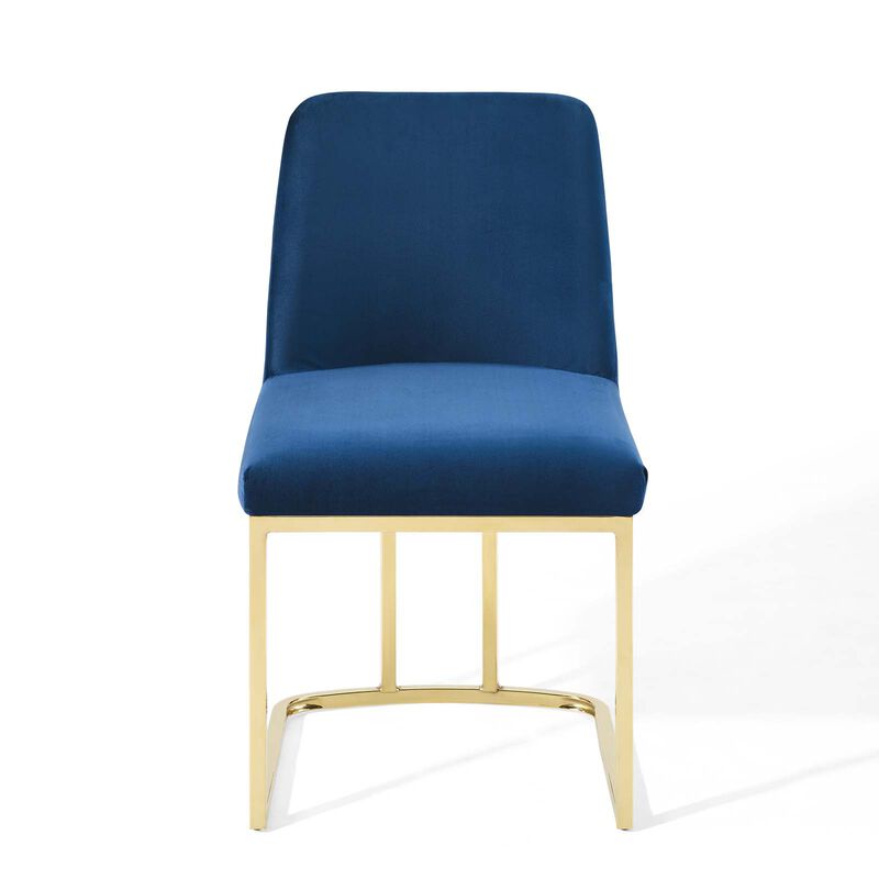 Amplify Sled Base Performance Velvet Dining Side Chair image number 0