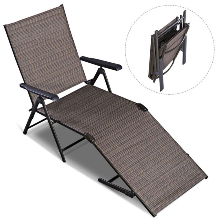Adjustable Chaise Lounge Chair with 5 Reclining Positions