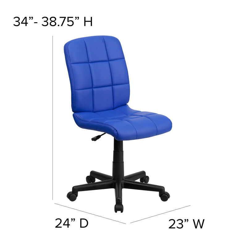 Clayton Mid-Back Quilted Vinyl Swivel Task Office Chair image number 4